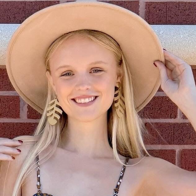 Onyx & Wolf Gold Leaf Earrings