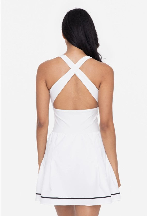 Criss Cross Back Skater Dress