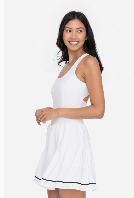 Criss Cross Back Skater Dress