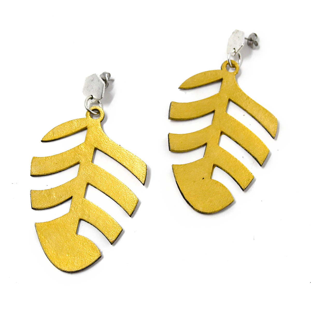 Onyx & Wolf Gold Leaf Earrings