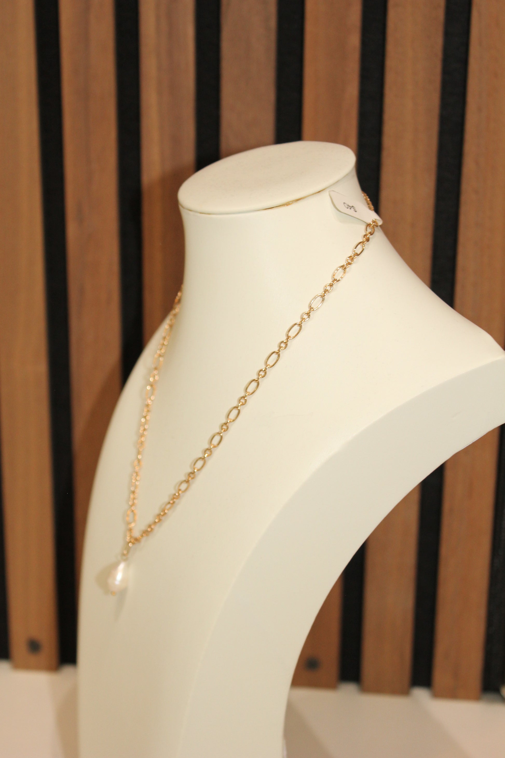 Gold Pearl Necklace