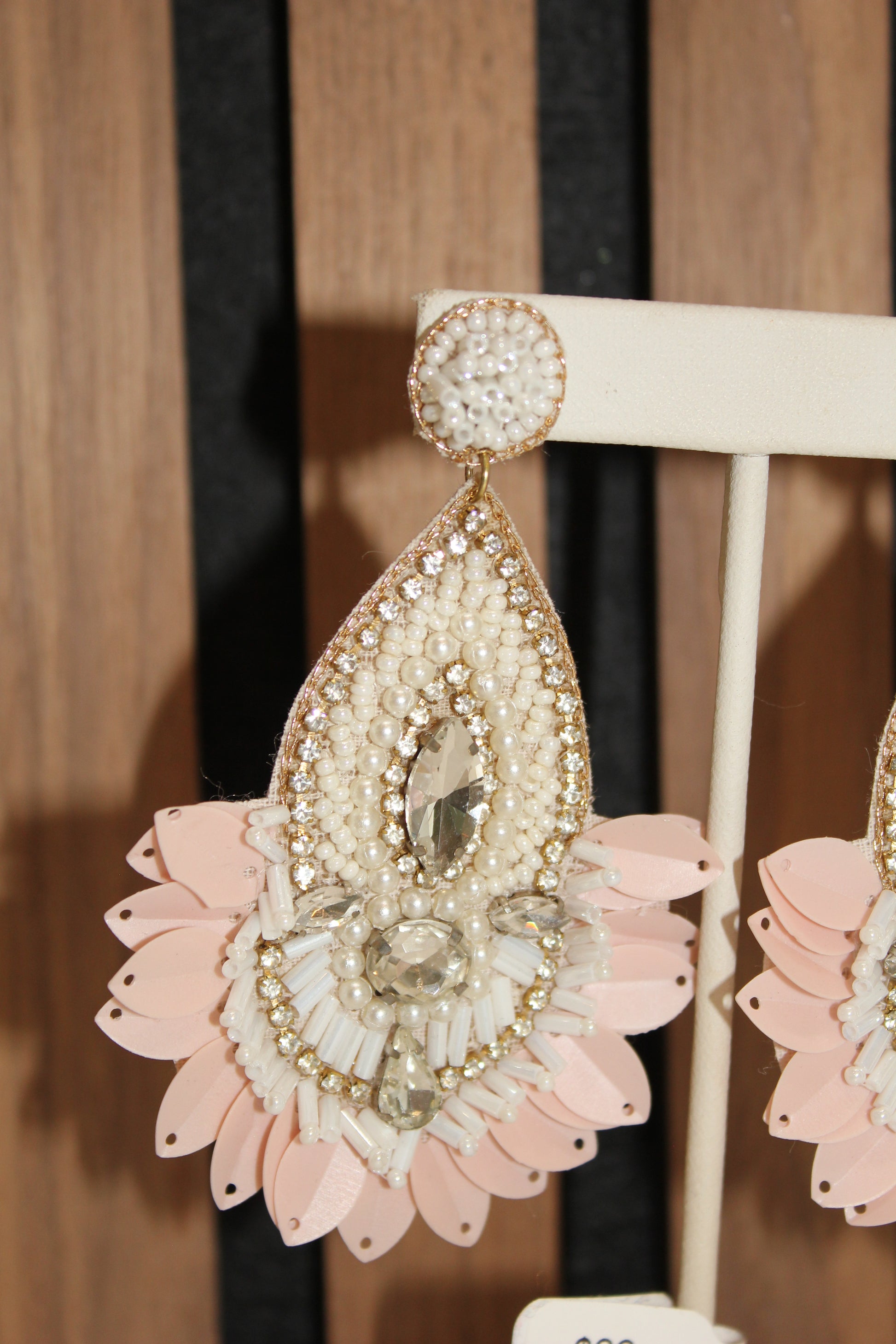 Pink Pearl Petal Earrings
