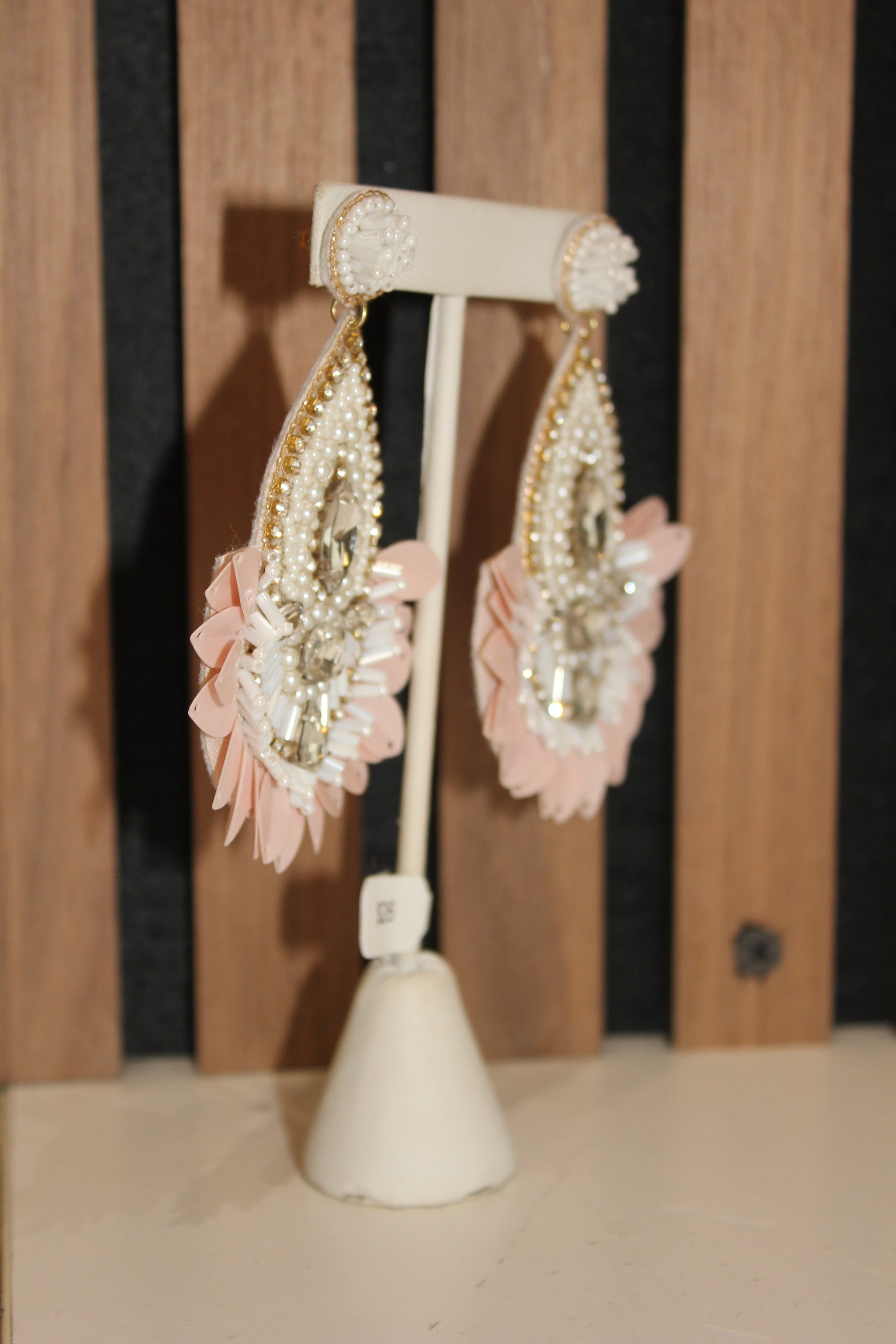 Pink Pearl Petal Earrings
