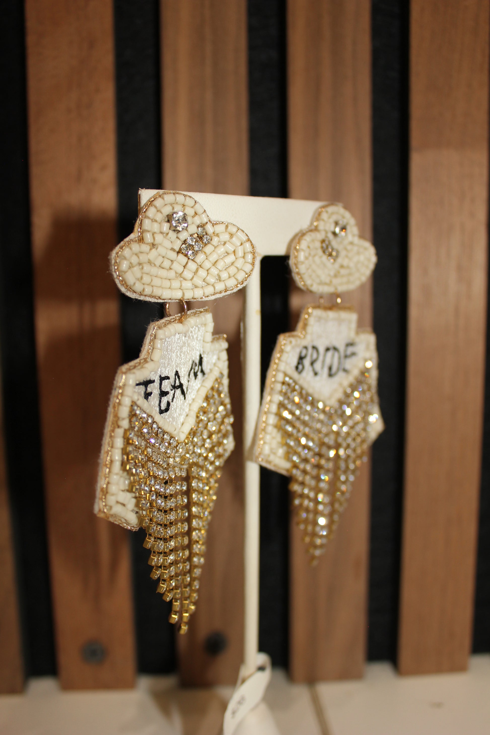 Team Bride Beaded Earrings
