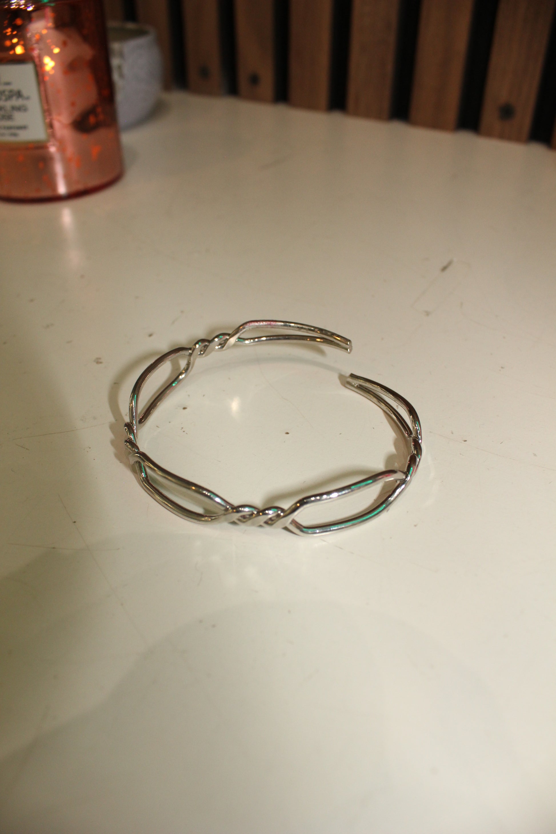 Silver Twist Cuff Bracelet