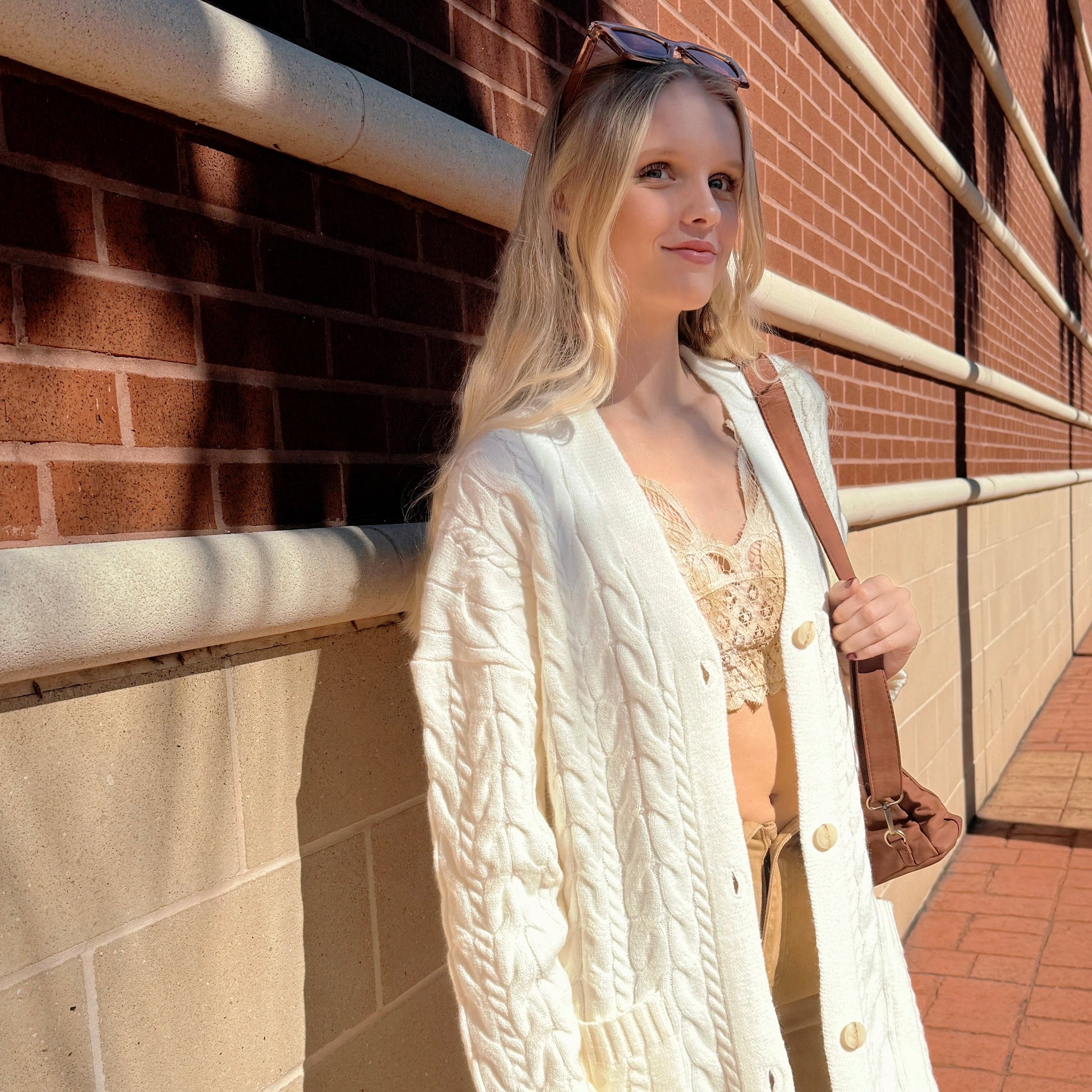 Cable Knit Long Cardigan