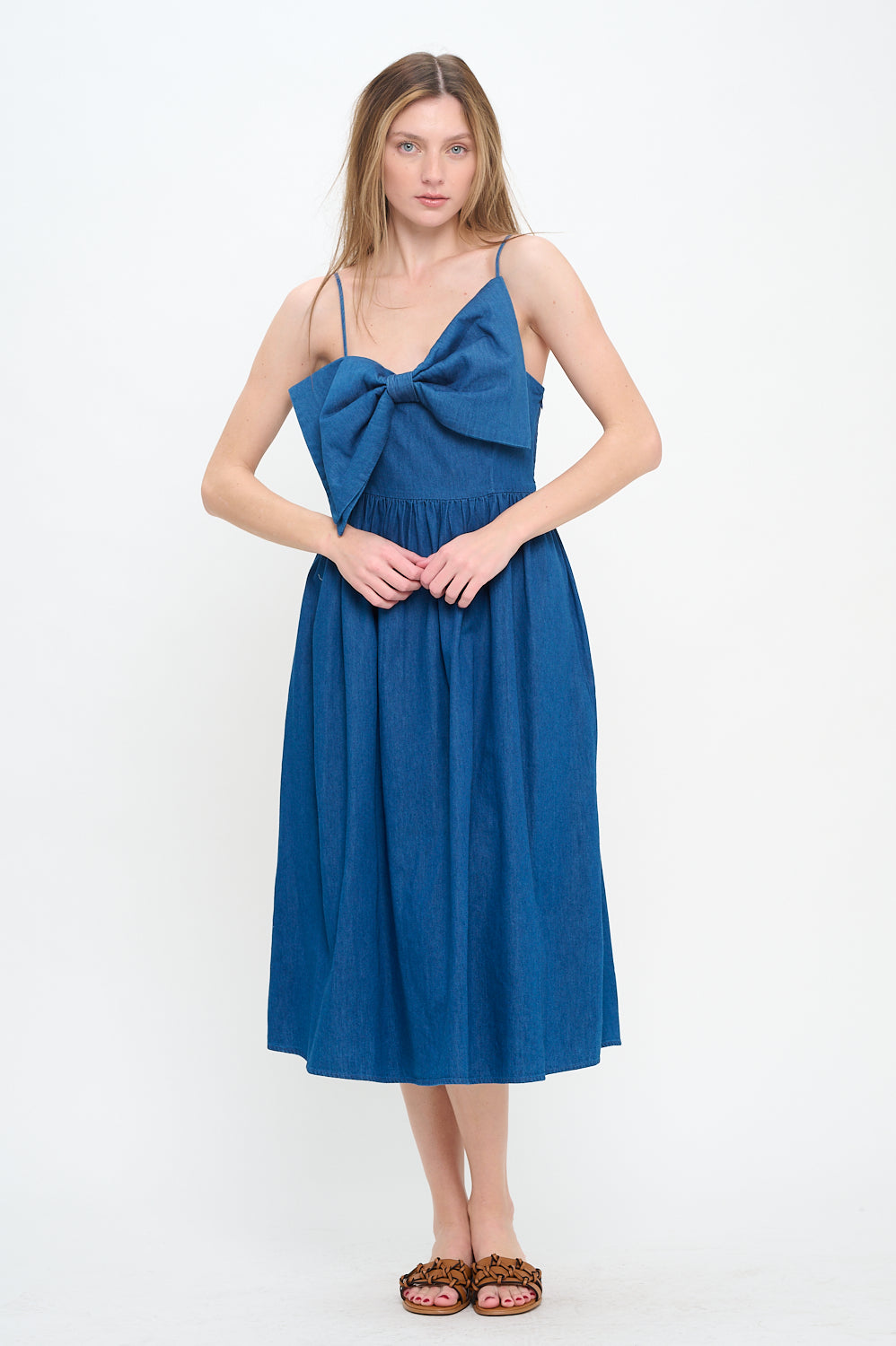 Azure Bow Maxi Dress
