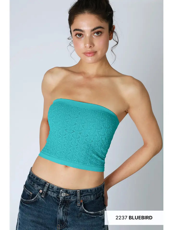 Floral Lace Tube Top
