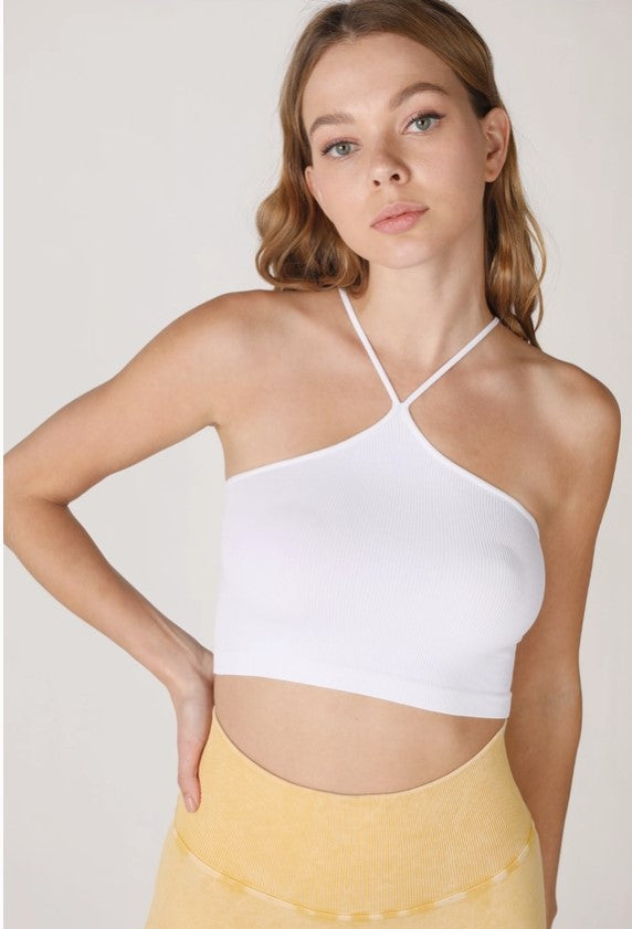 Ribbed Halter Bralette