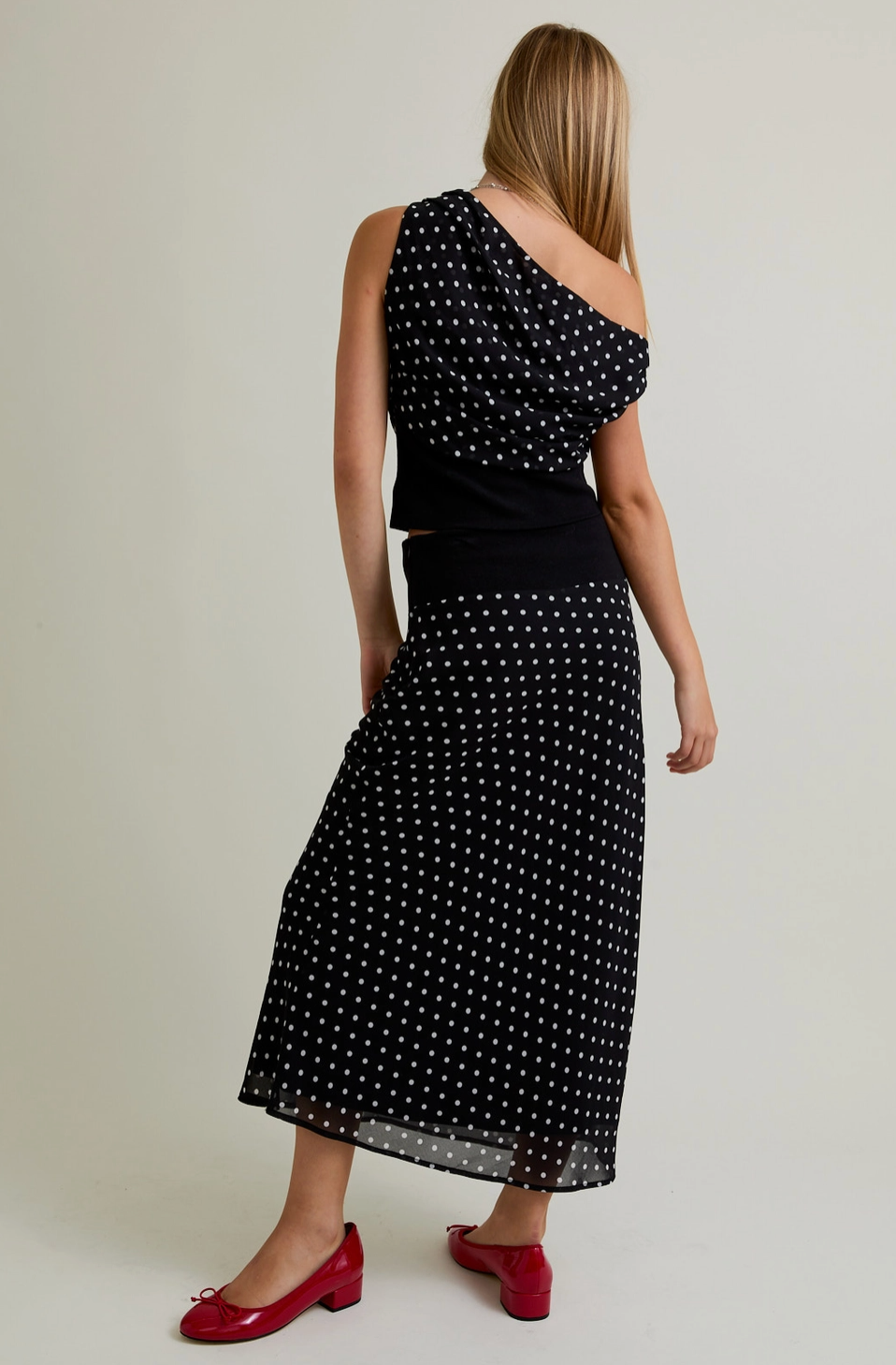 POLKA DOT MIDI SKIRT
