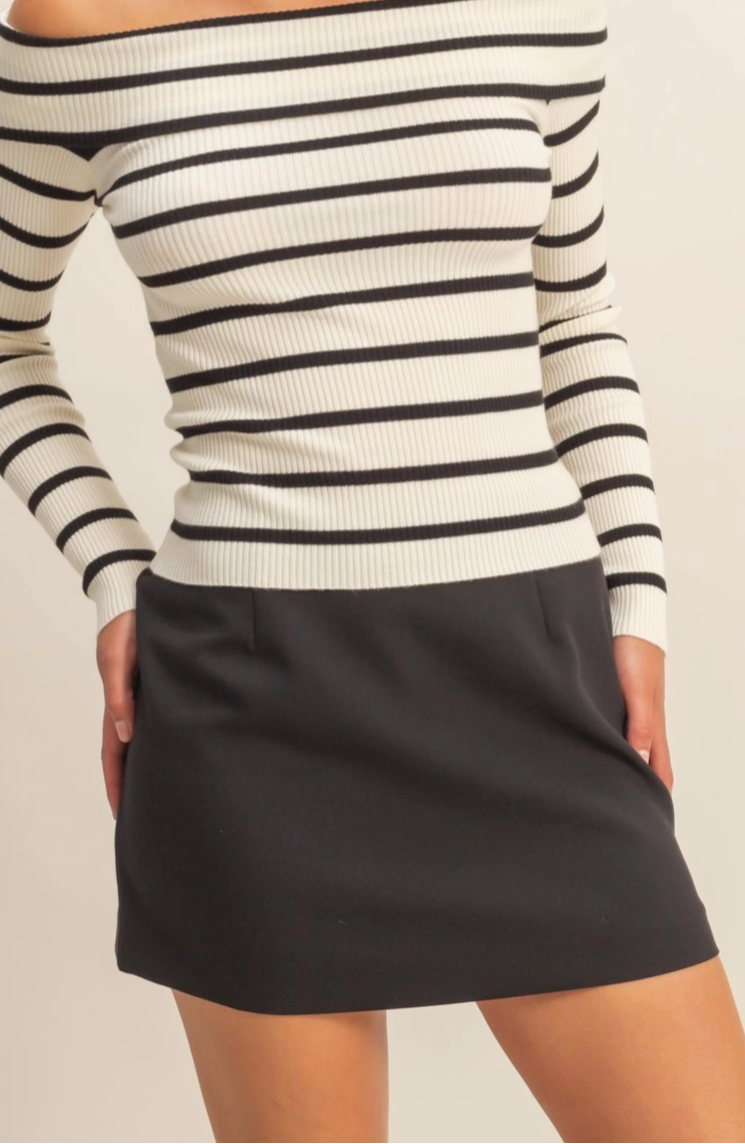 Striped Off Shoulder Top