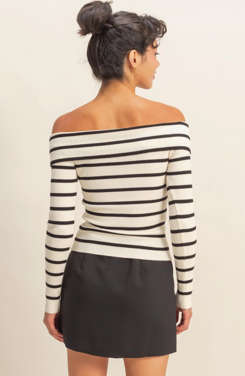 Striped Off Shoulder Top
