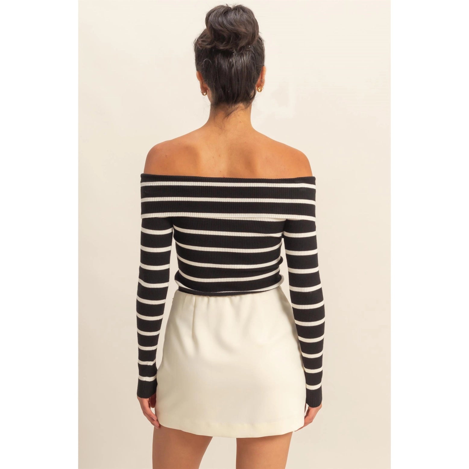 Striped Off Shoulder Top
