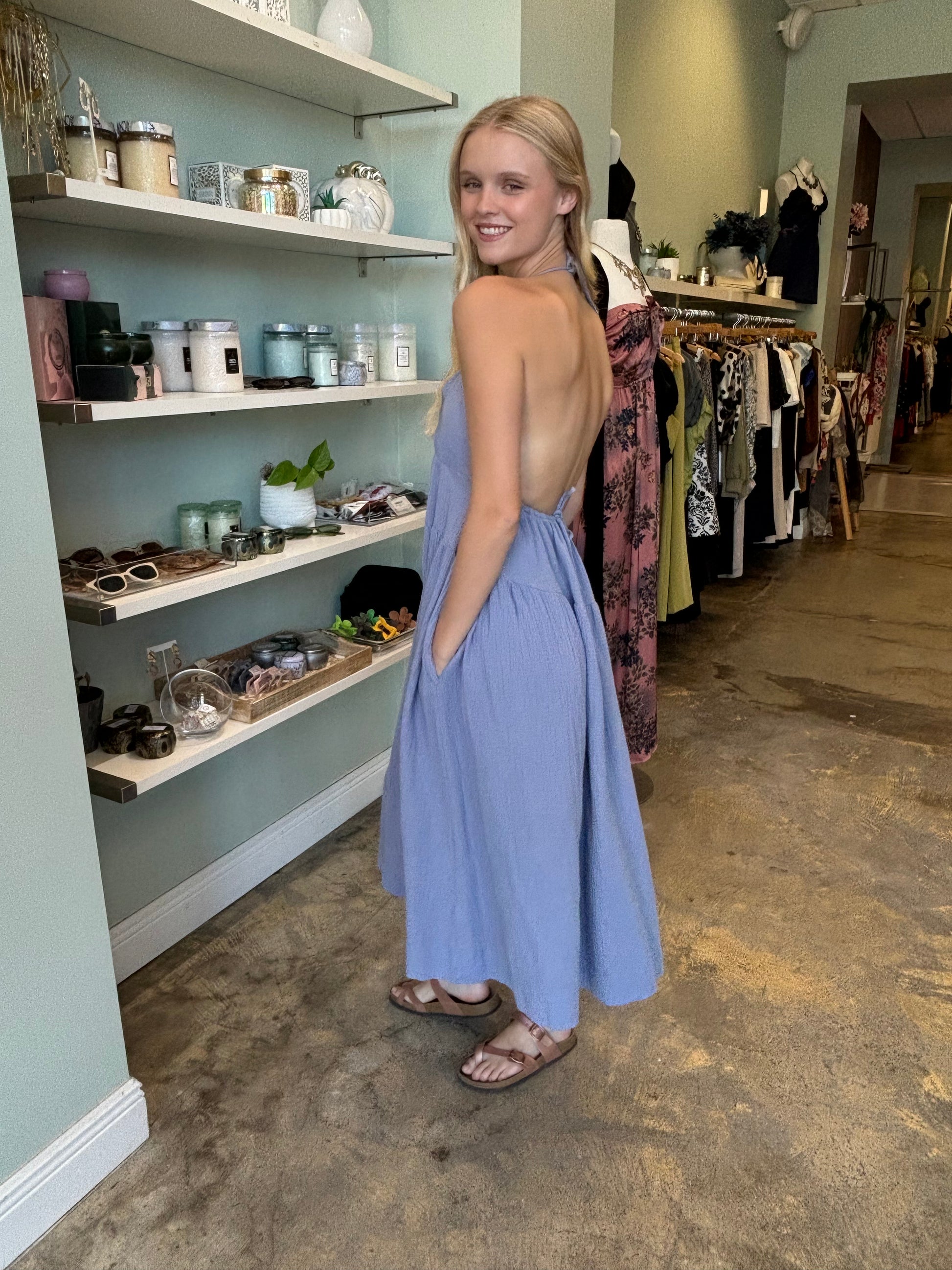 Halter Beach Midi Dress