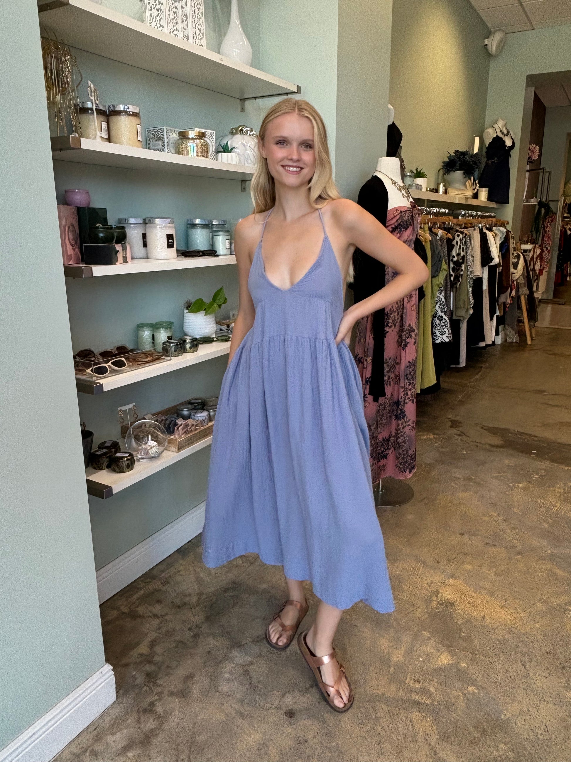 Halter Beach Midi Dress