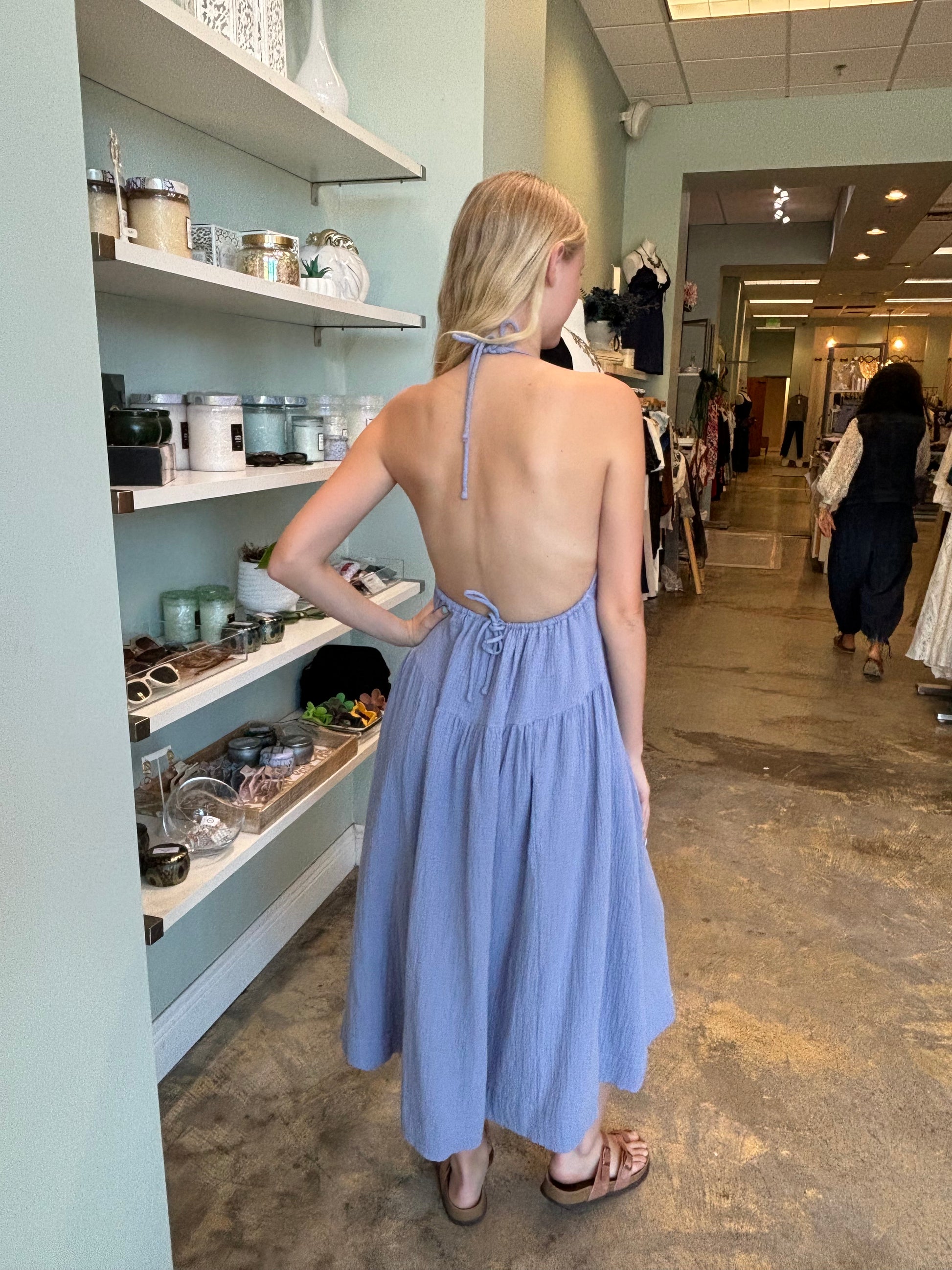 Halter Beach Midi Dress