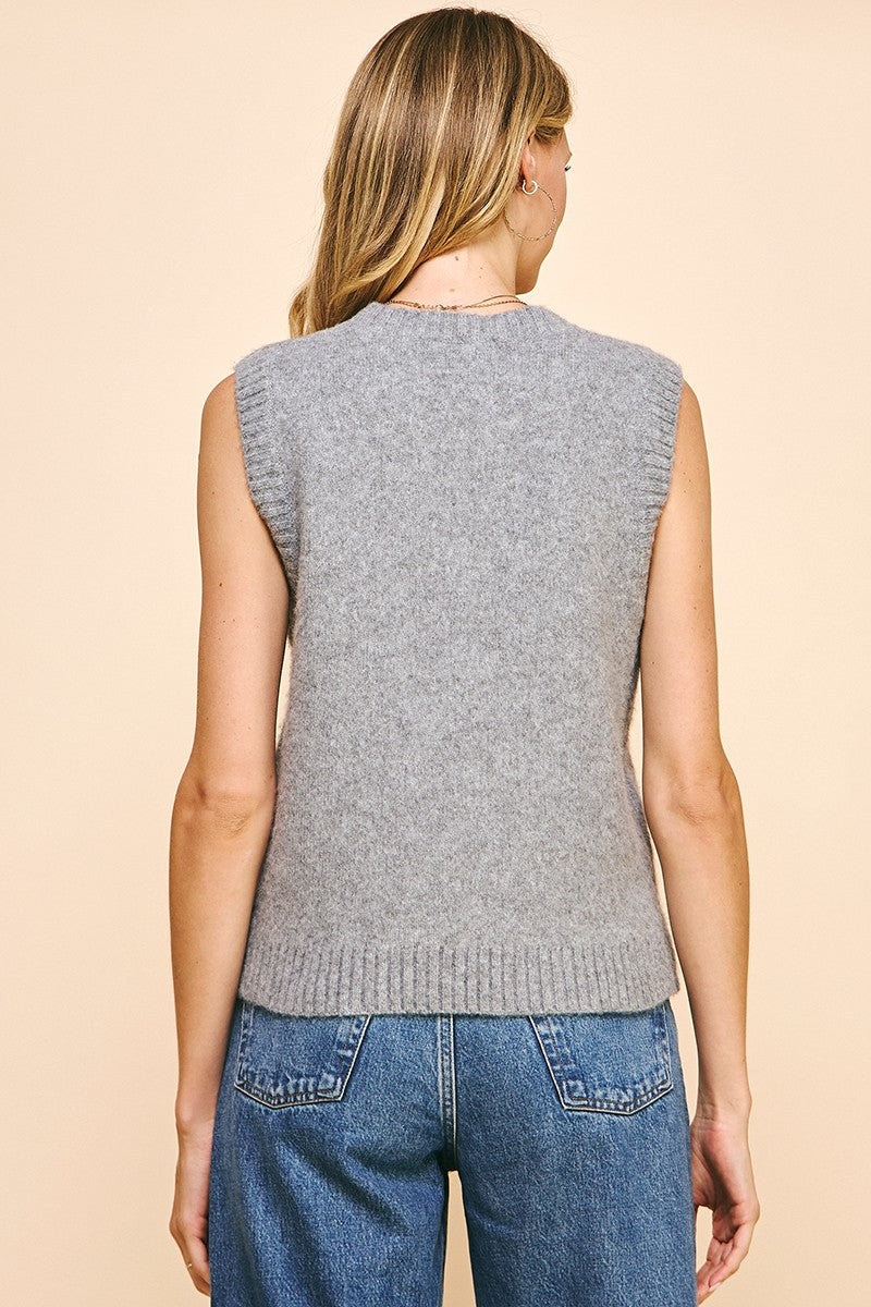 Sleeveless Sweater Top