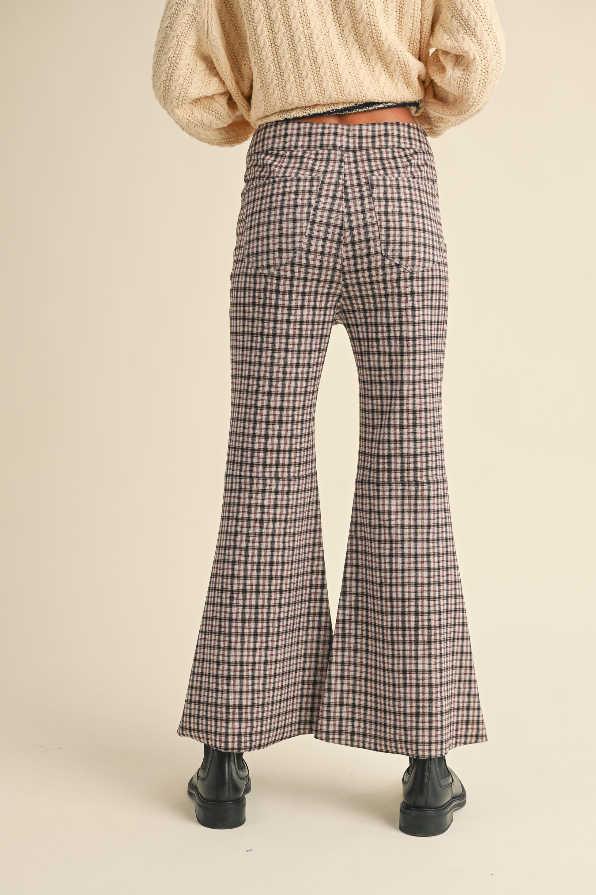Plaid Flare Pants