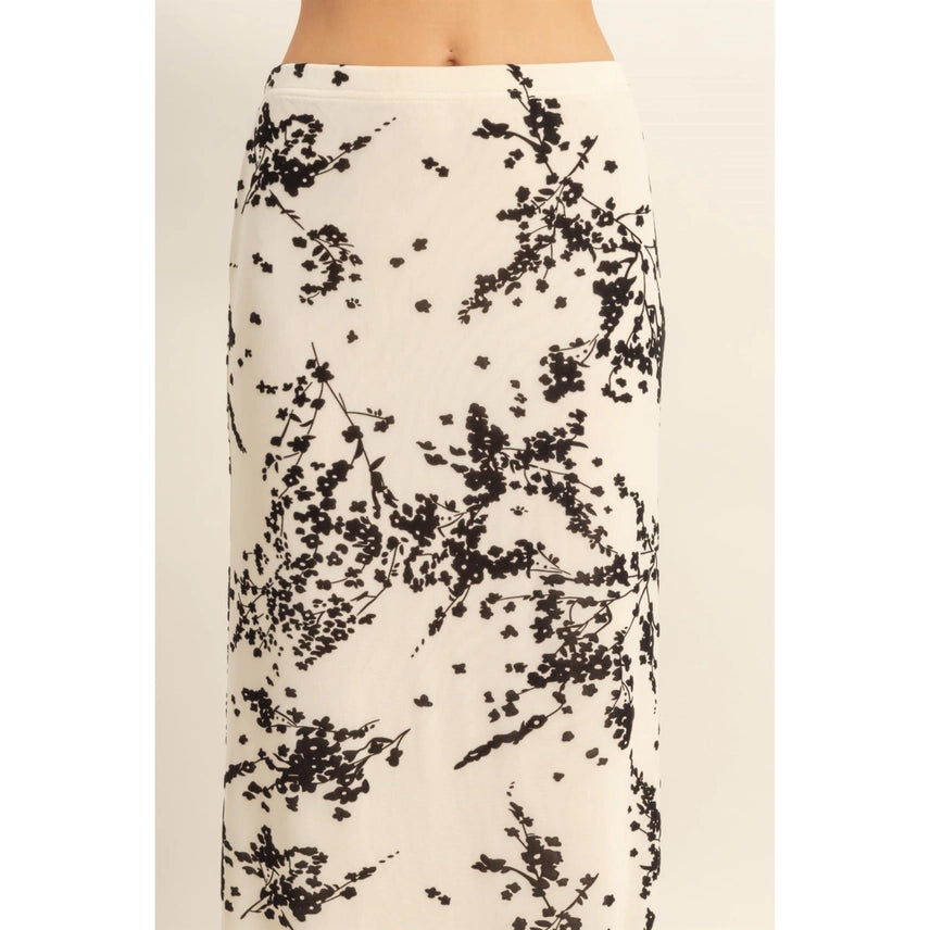 Long Flower Maxi Skirt