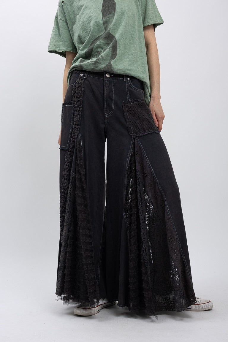Ruffle Wide Leg Pants