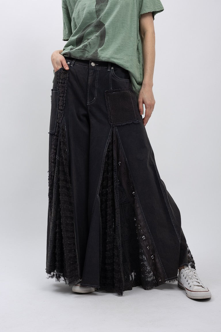 Ruffle Wide Leg Pants