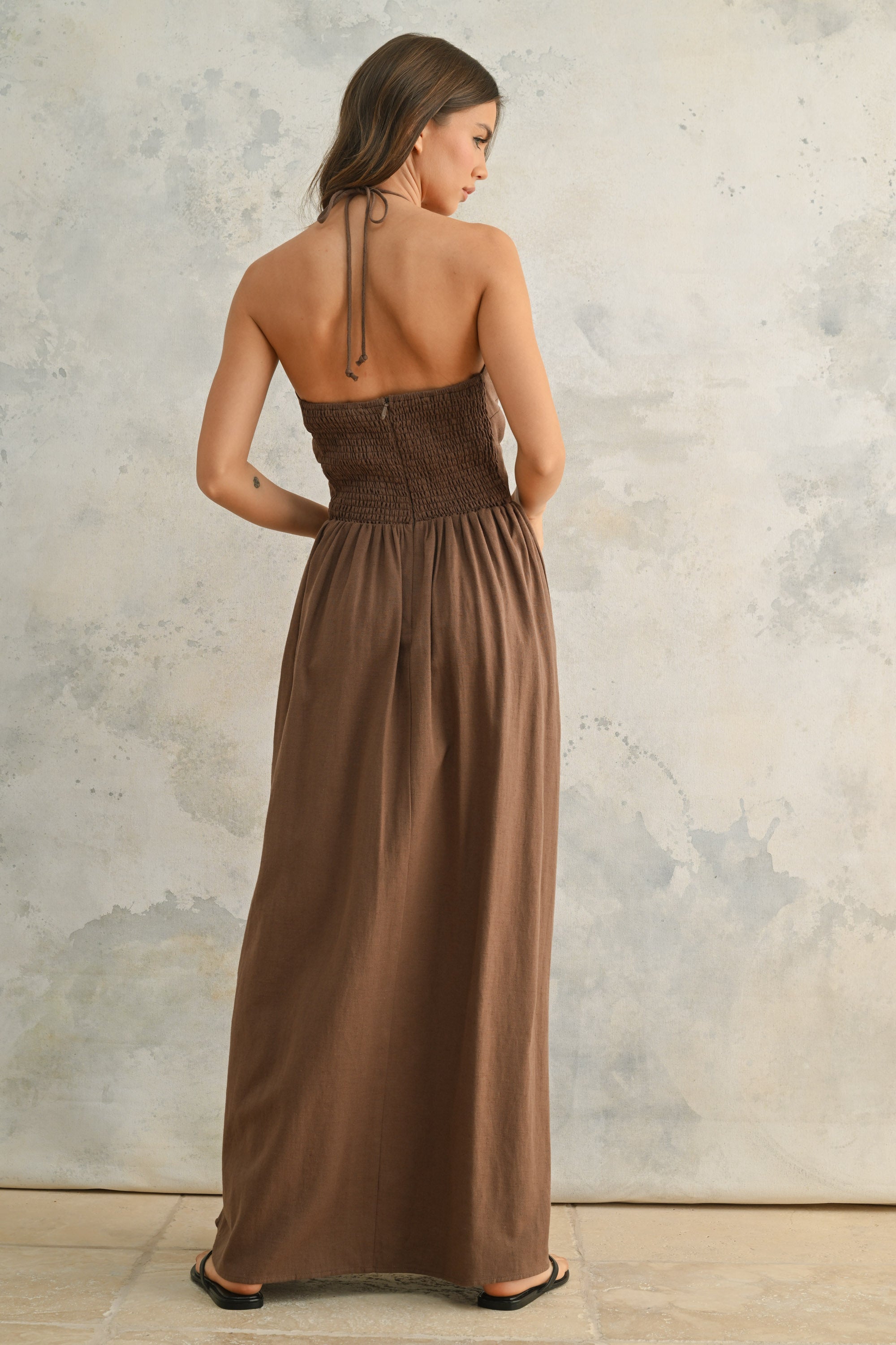 Knotted Halter Dress
