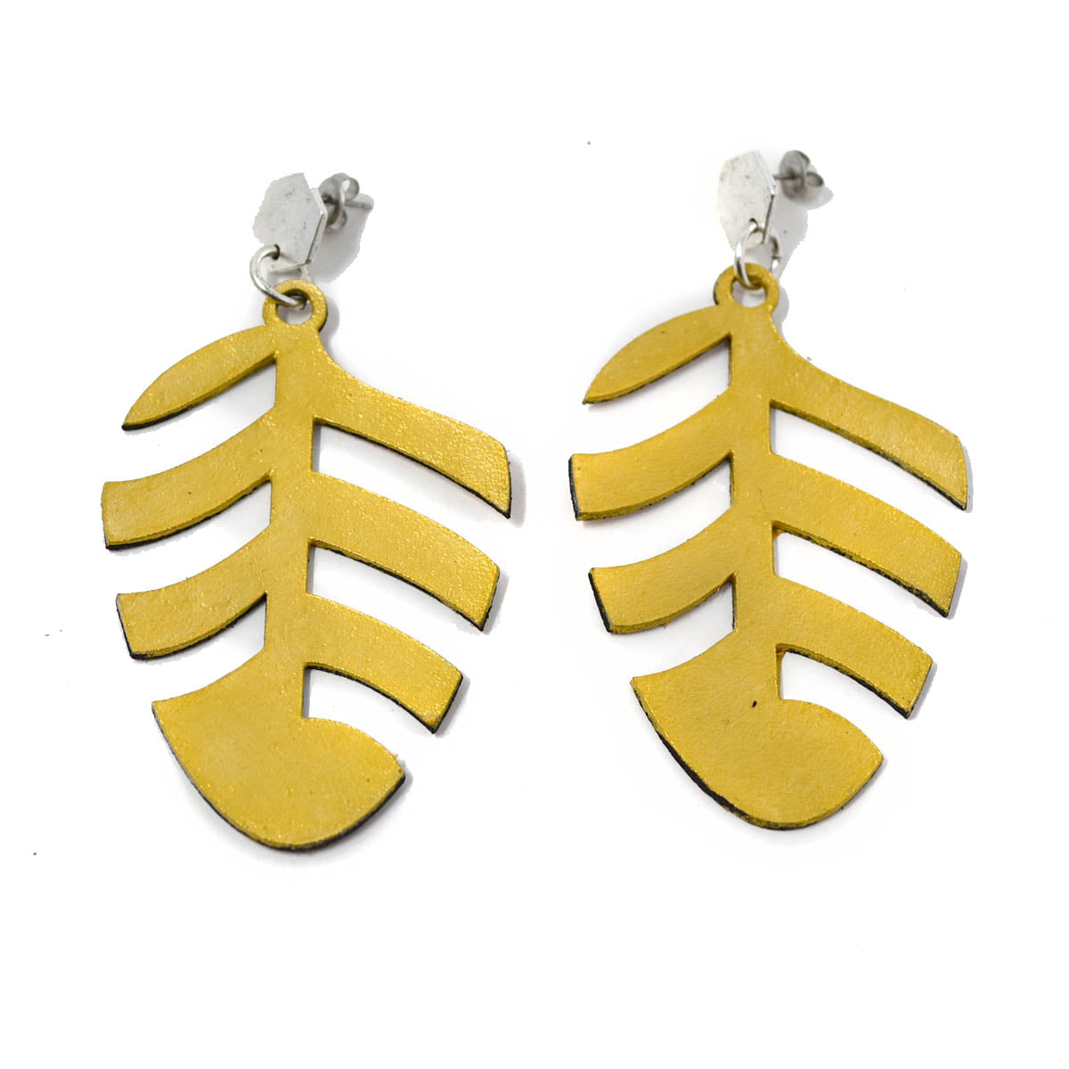 Onyx & Wolf Gold Leaf Earrings