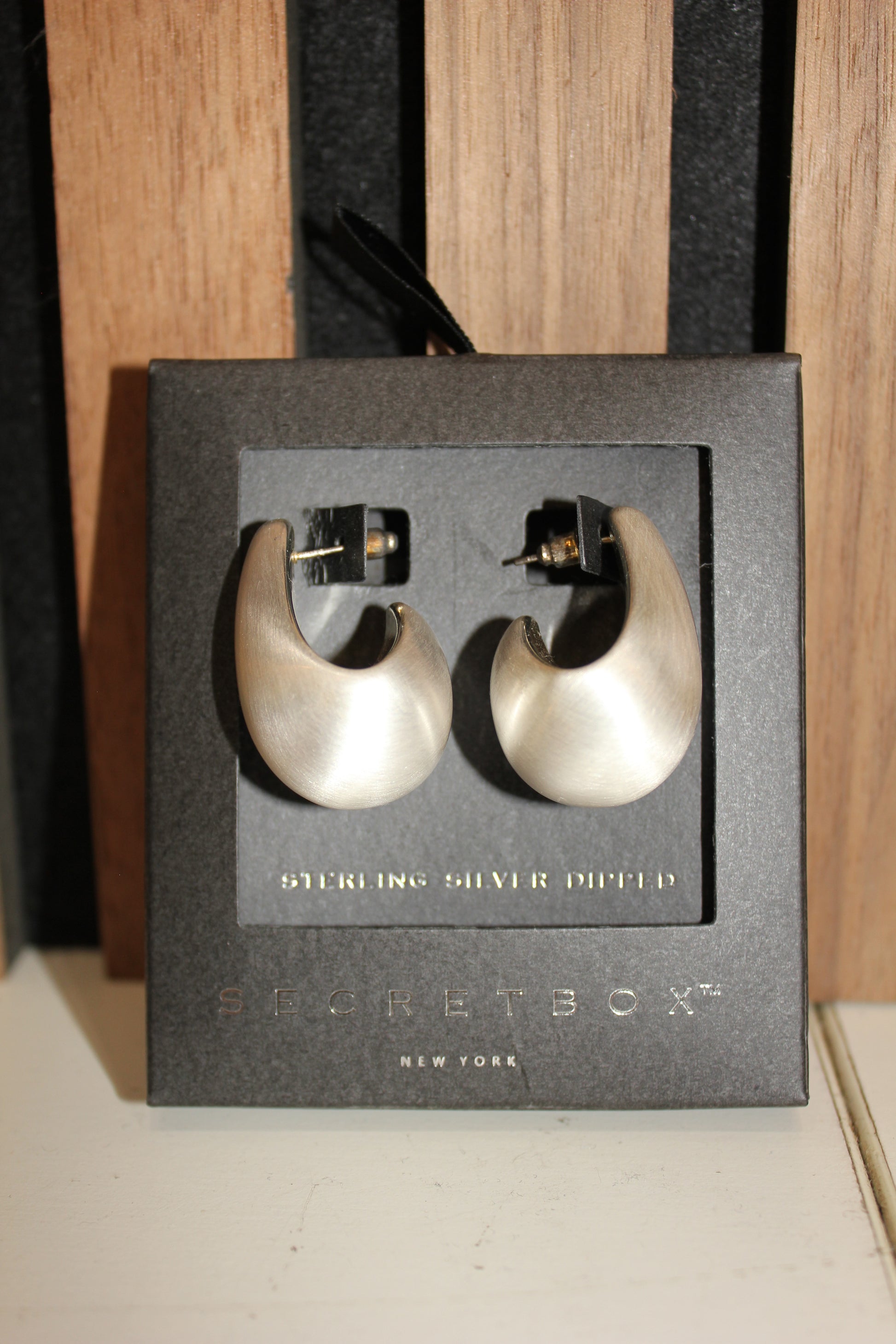 Matte Silver Chunky Earrings