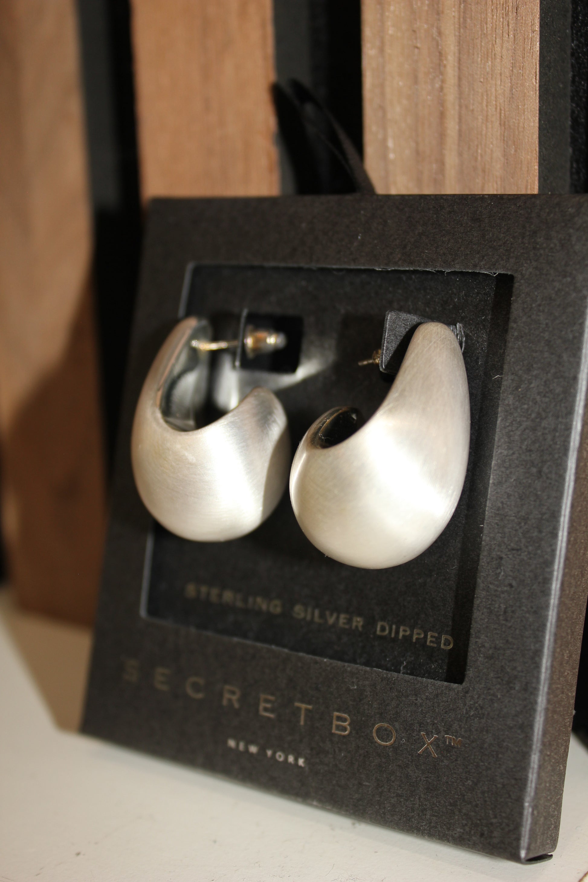 Matte Silver Chunky Earrings