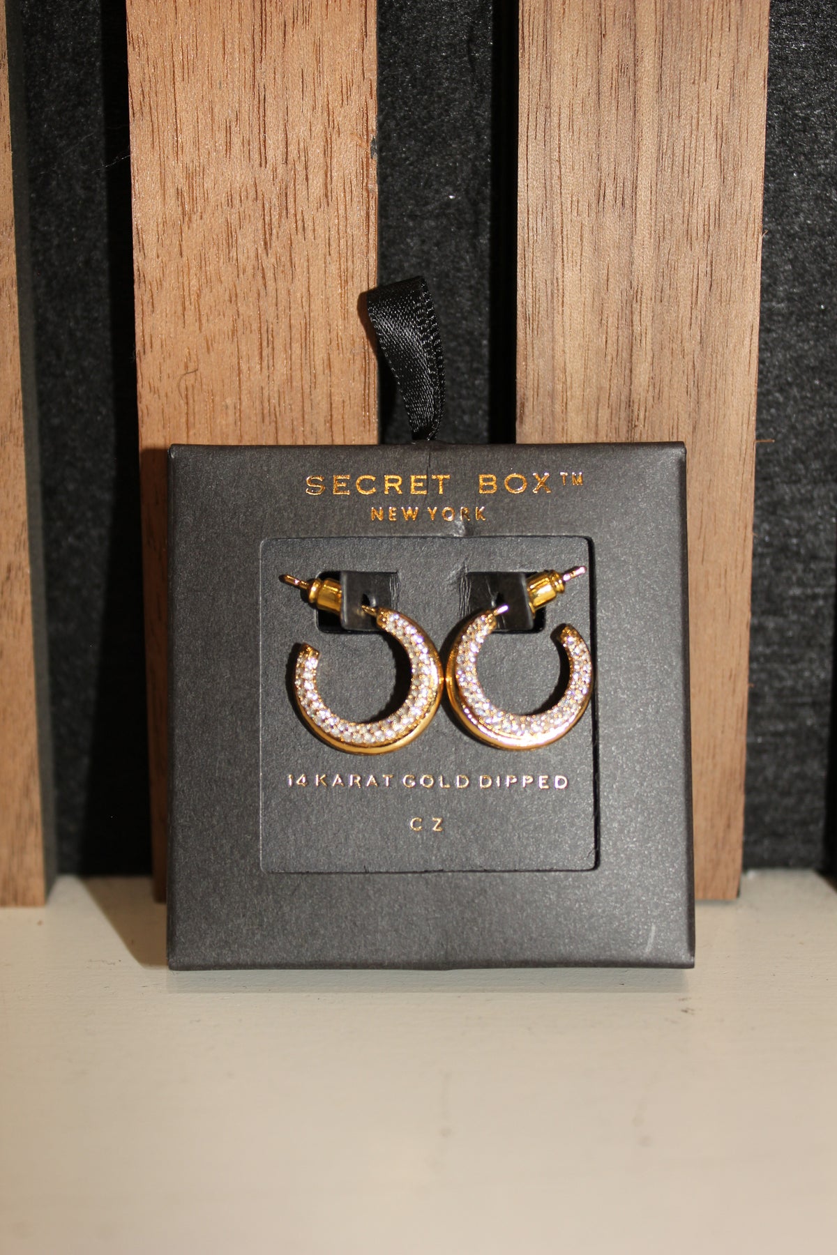 Gold Sparkle Small Hoops
