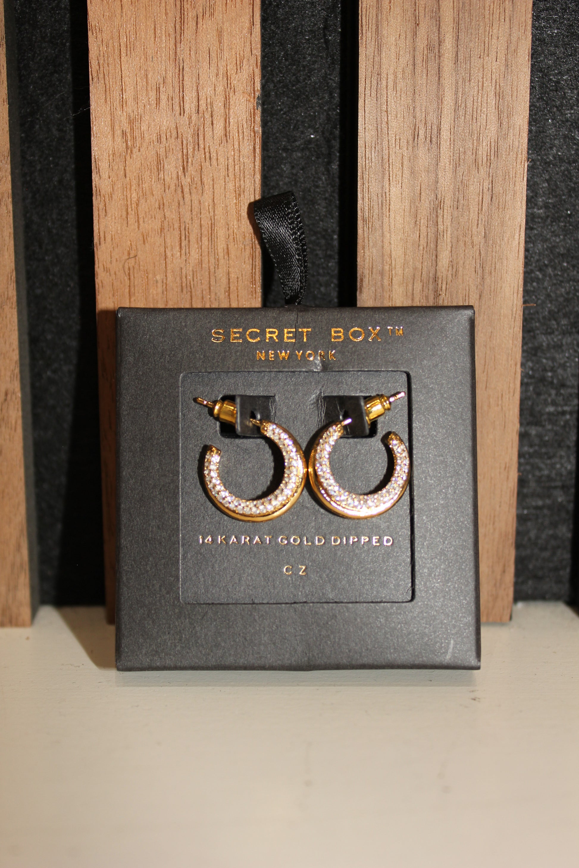 Gold Sparkle Small Hoops