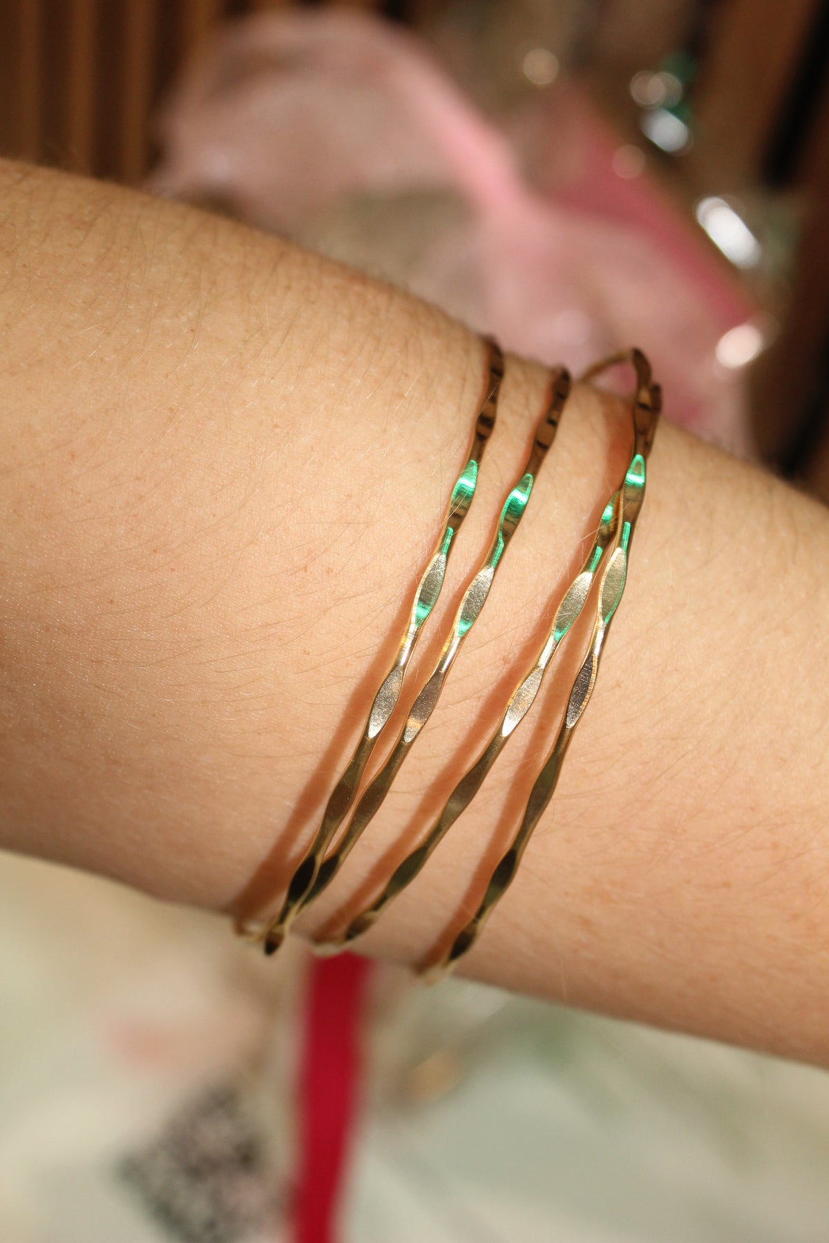 Wavy Gold Cuff Bracelet