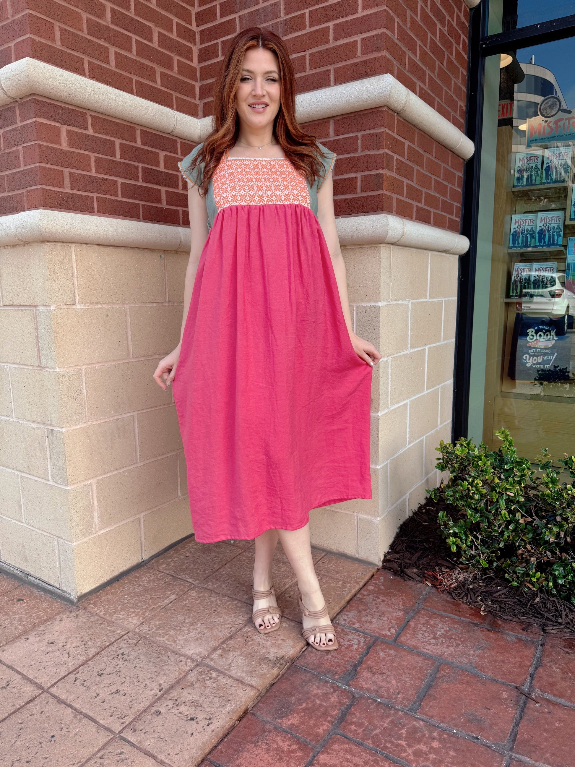 Jilly Hot Pink Maxi Dress