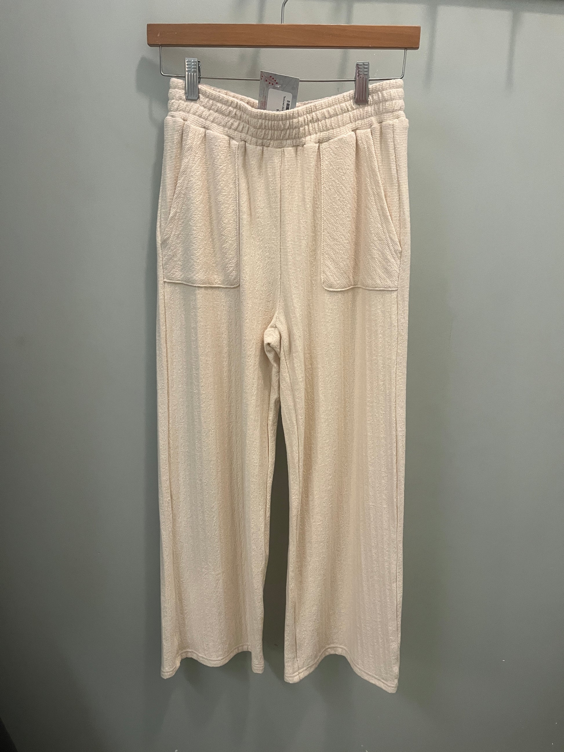 Textured Stripe Knitted Pants