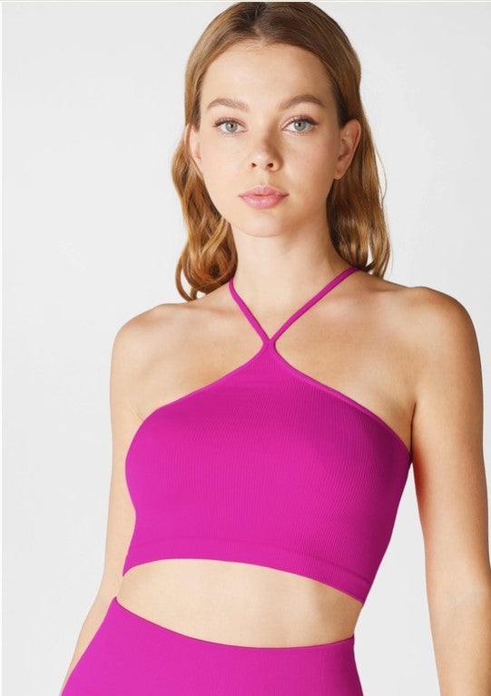 Ribbed Halter Bralette