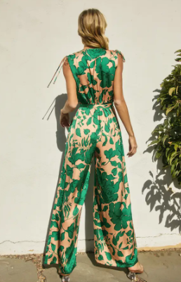 Shoulder Tie Maxi Jumpsuit