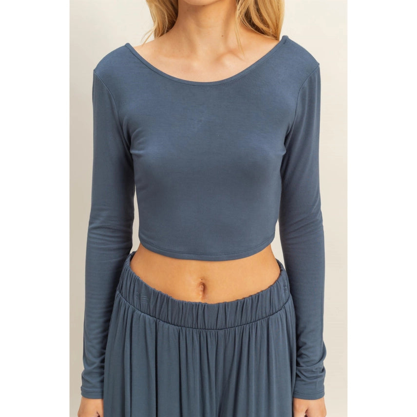 Blue Crop Top