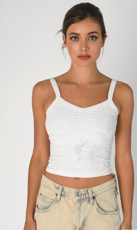 Lace V Neck Top