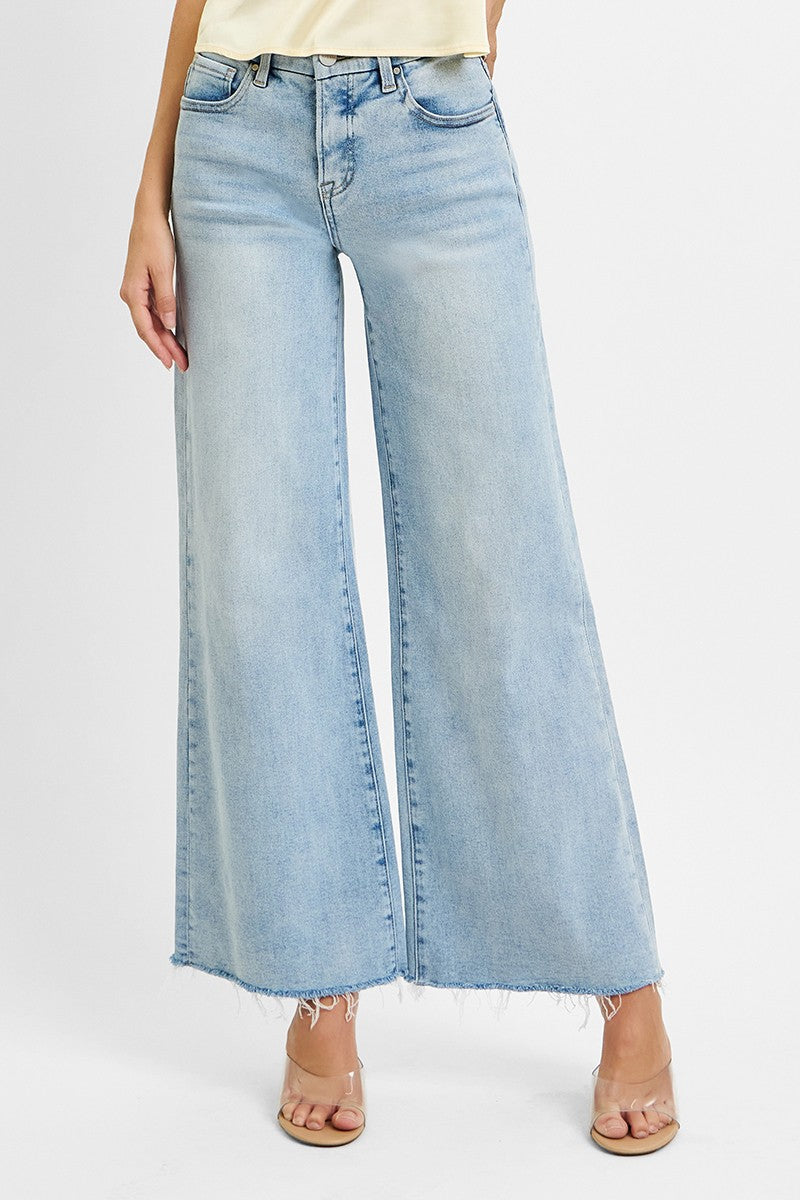 Mid Rise Wide Jeans