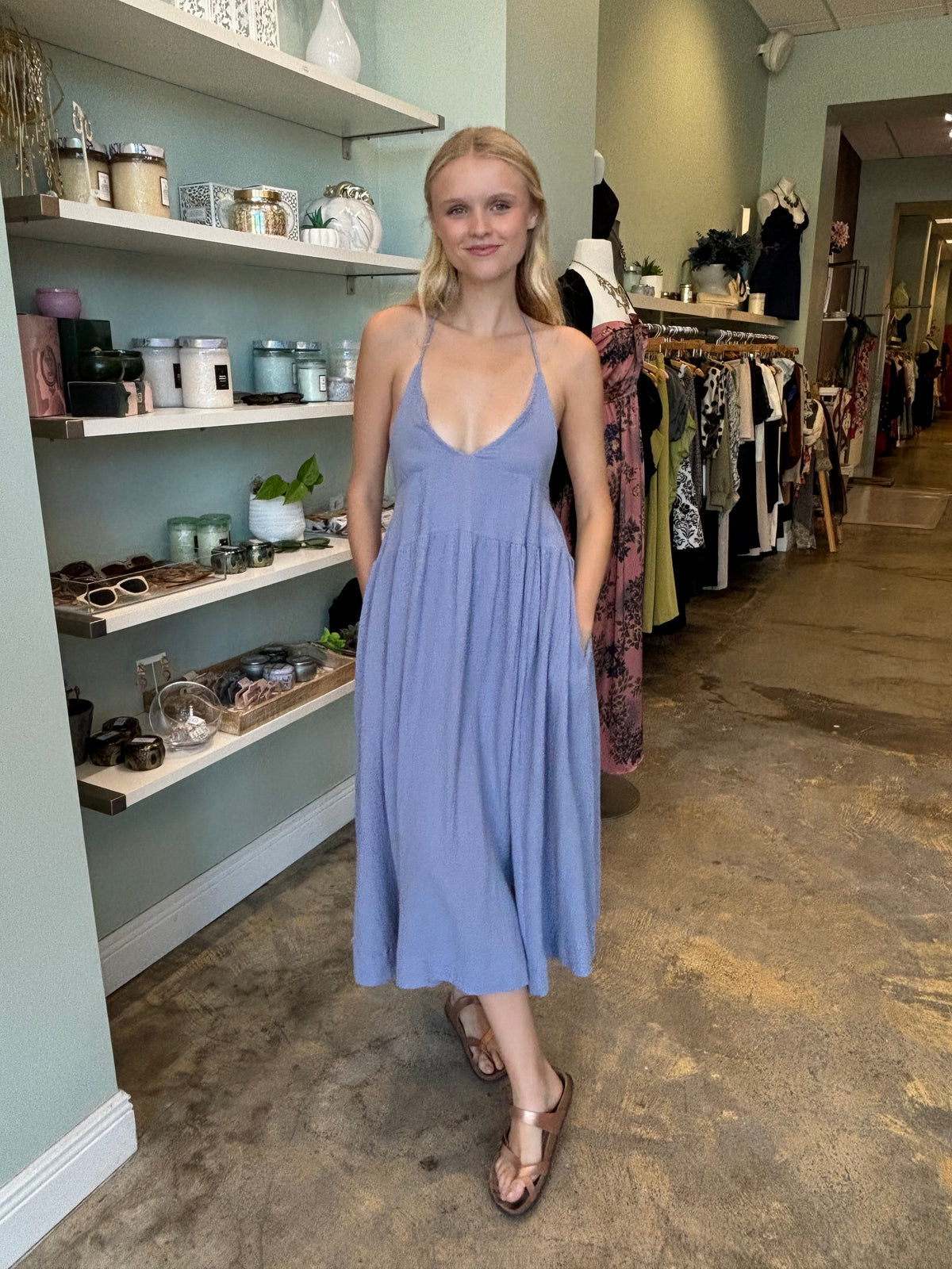 Halter Beach Midi Dress