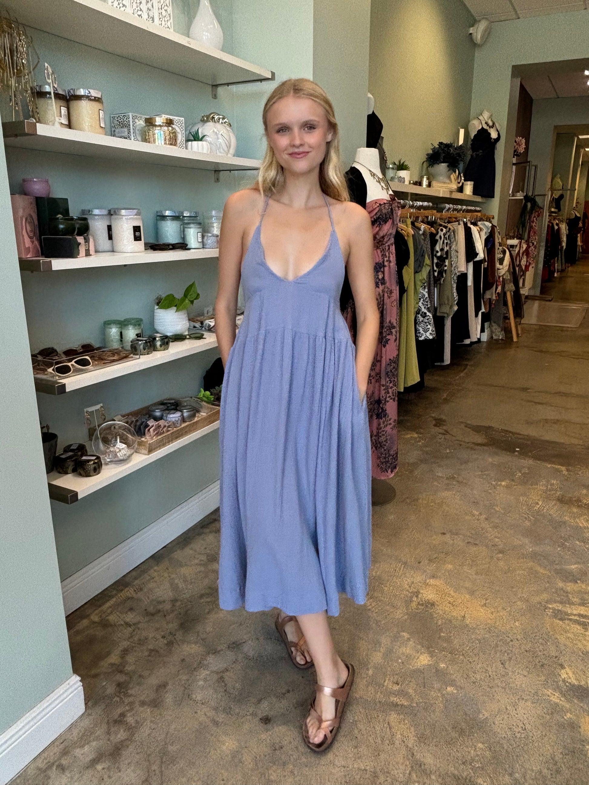 Halter Beach Midi Dress
