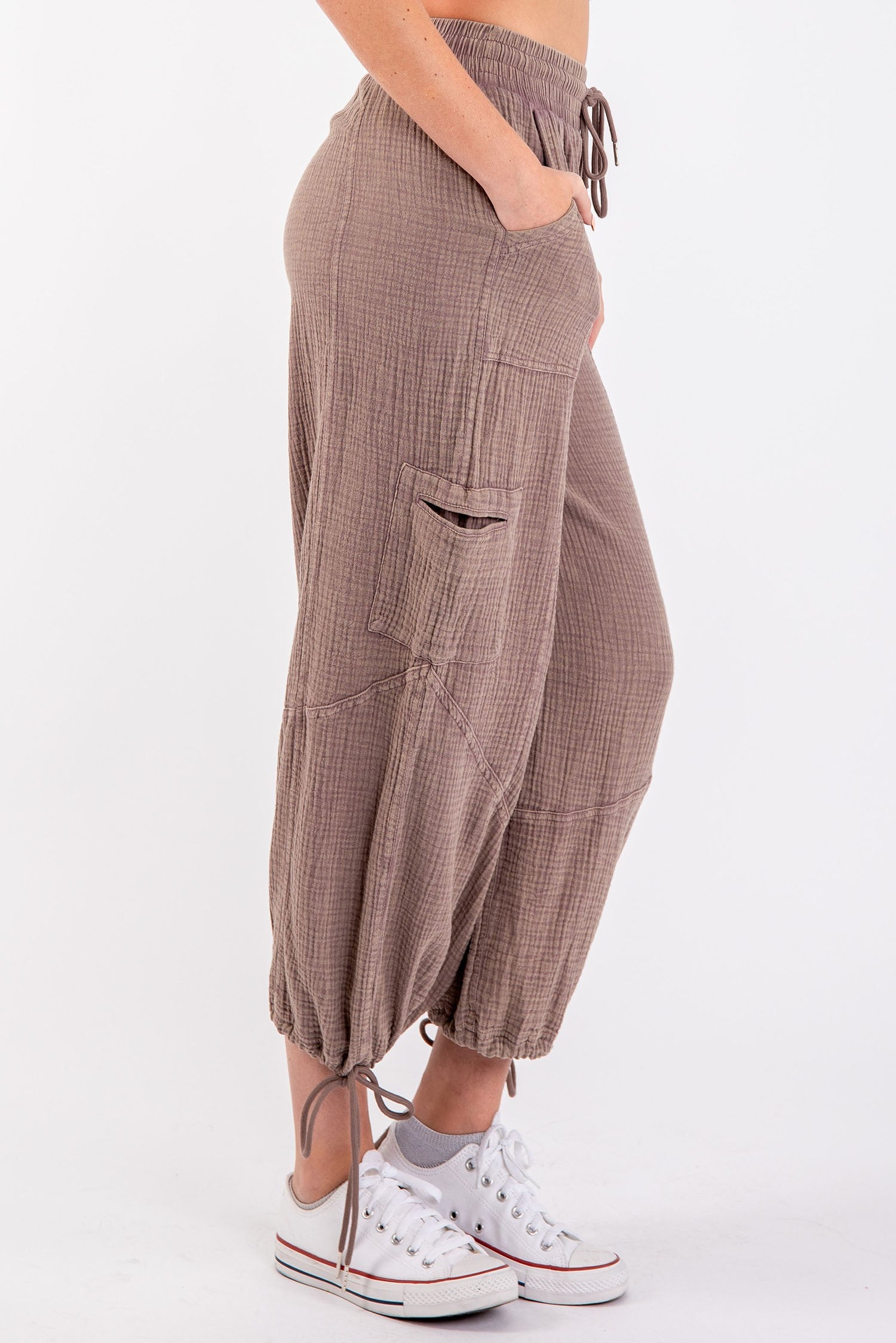 Linen Loose Pants With Pockets