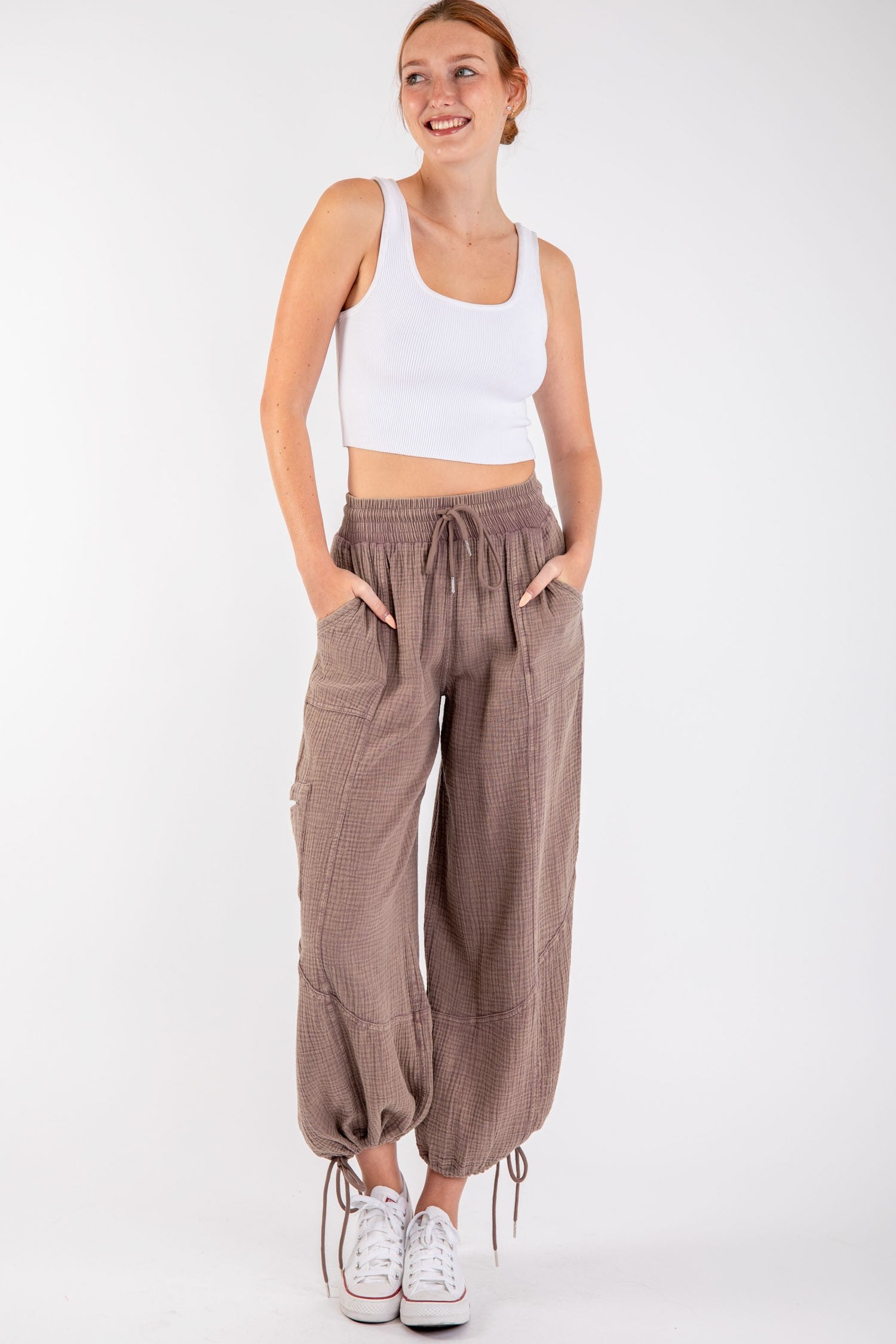 Linen Loose Pants With Pockets