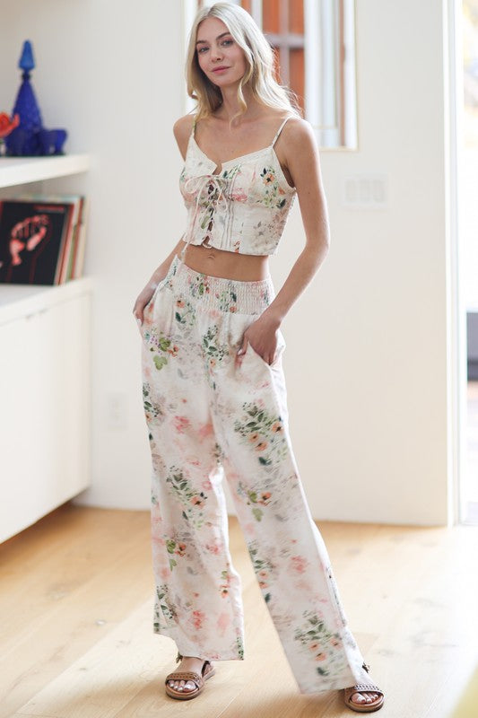 Pink Floral Pant