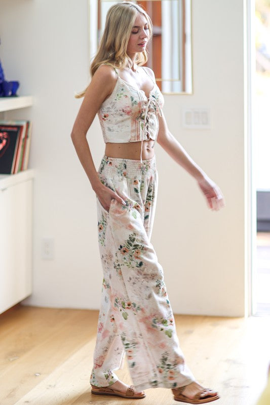 Pink Floral Pant