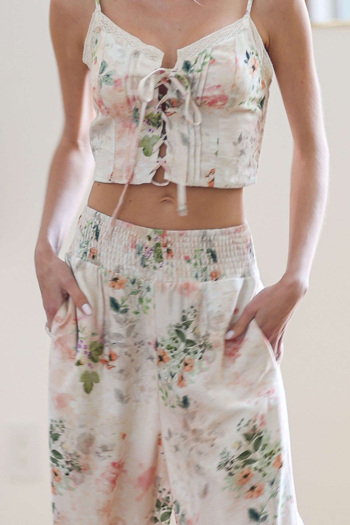 Pink Floral Pant