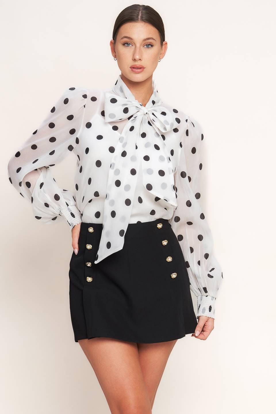 Polka dot bow tie