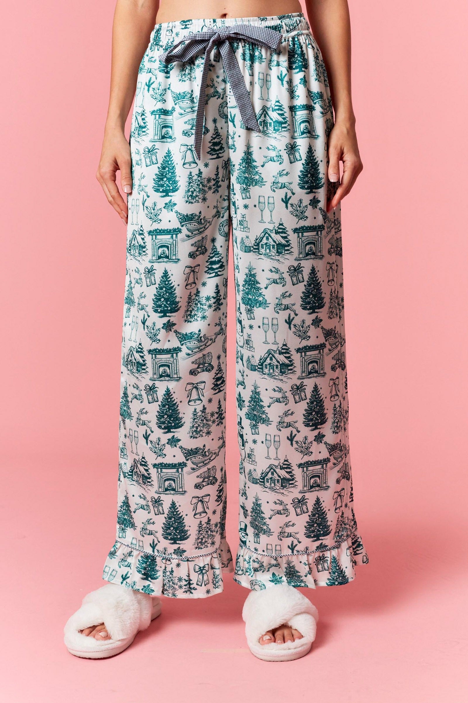 Christmas Satin PJ Pants