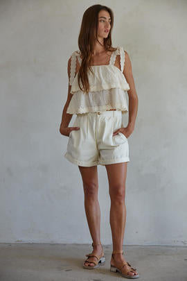 Ramon Eyelet Tie Top