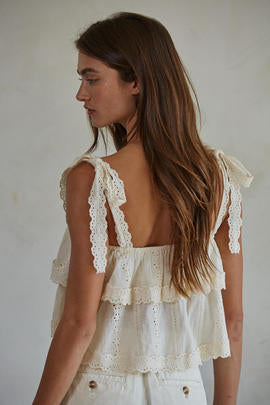 Ramon Eyelet Tie Top